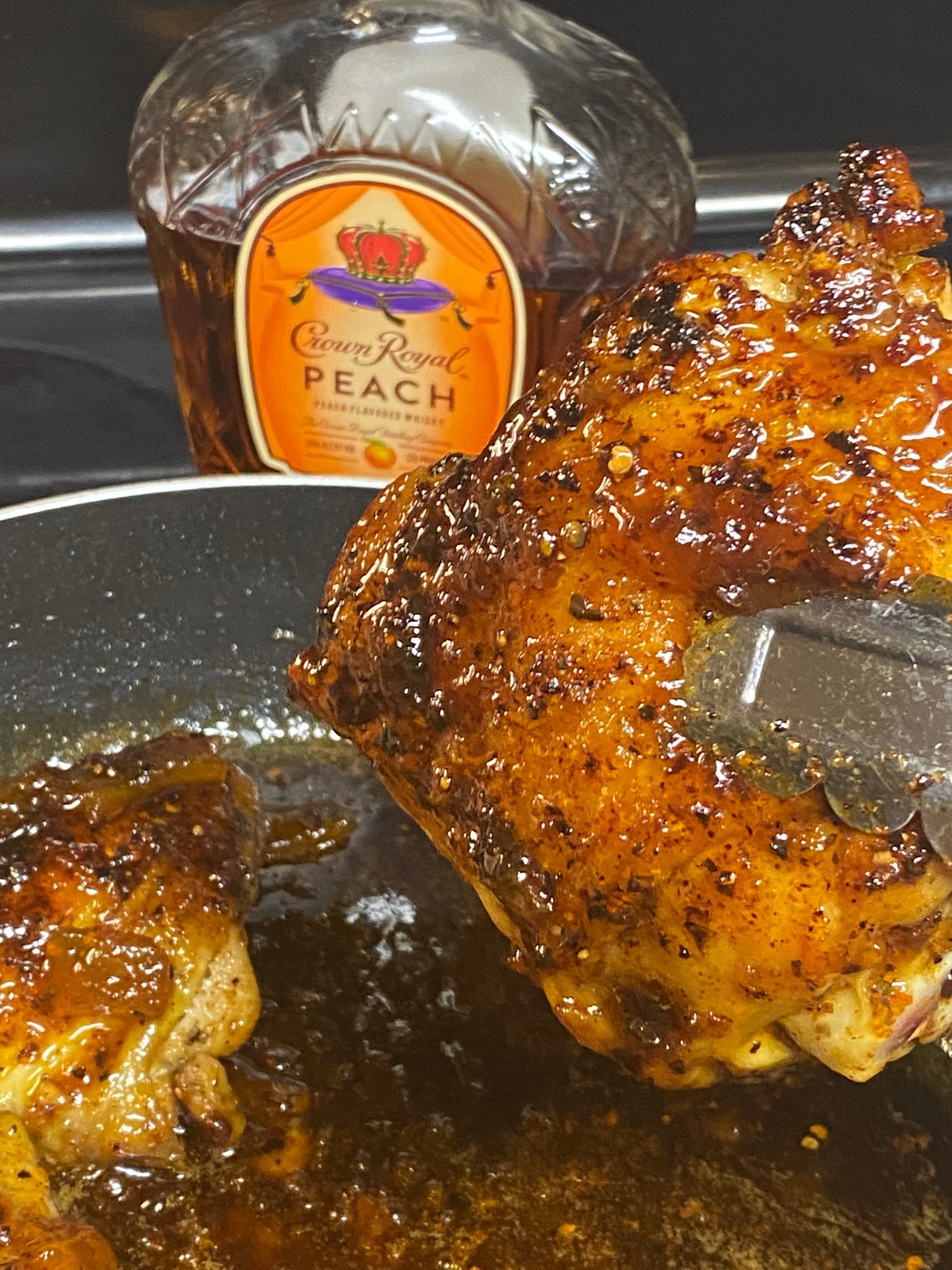 Crown Royal Peach Glazed Chicken