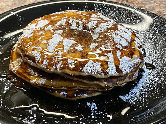 Cinnamon Pancakes Stuffed with Bacon