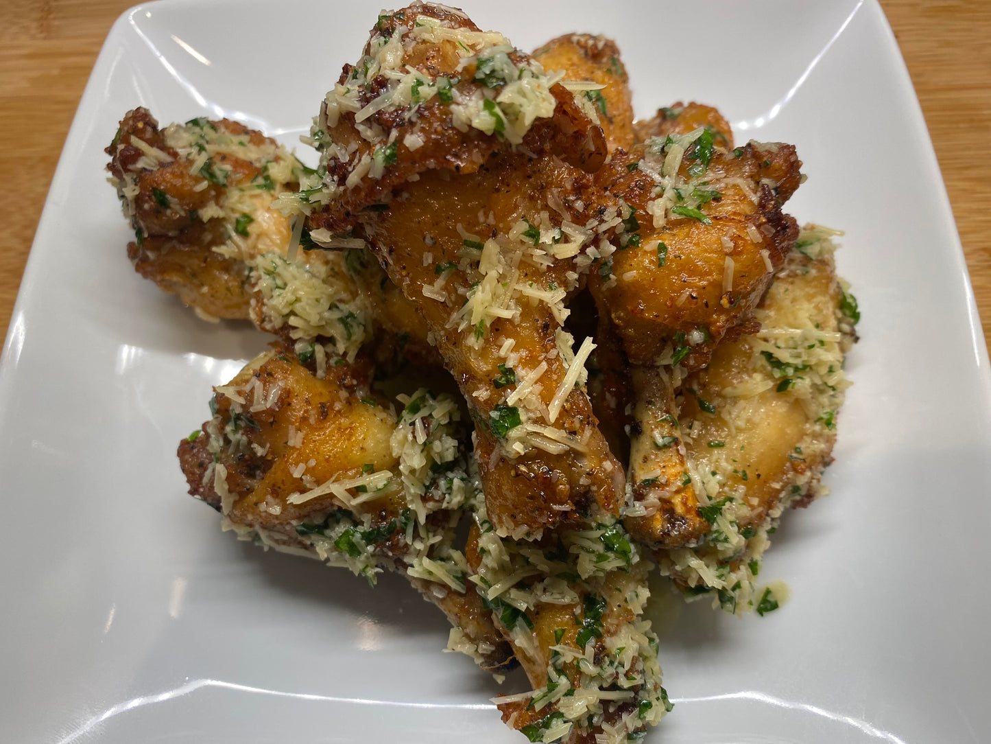 Non-Breaded Garlic Parmesan Chicken Wings